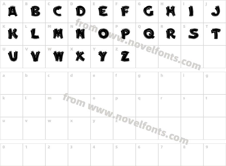 Dellmond RimmedCharacter Map