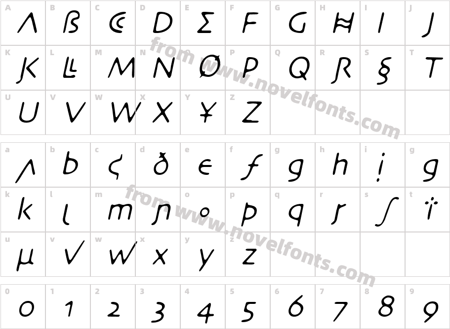 Desert Crypt ObliqueSWFTECharacter Map