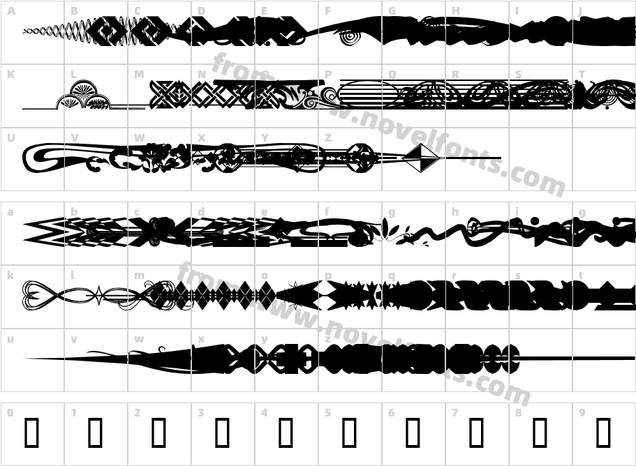 Designer DividersCharacter Map