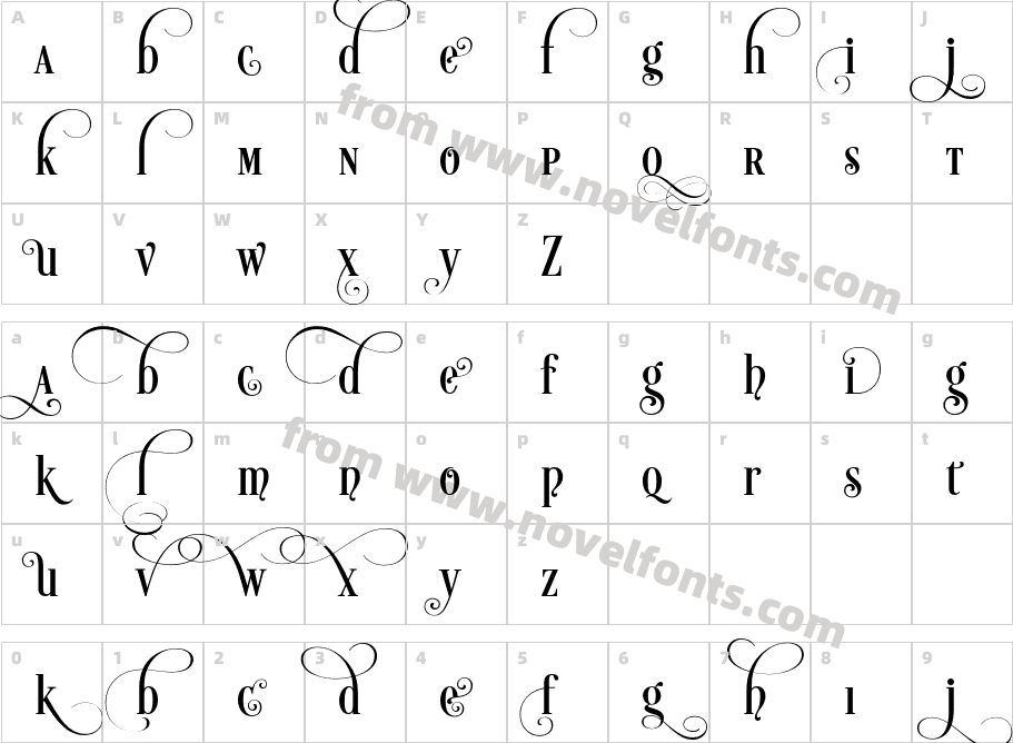 Desire Lowercase 1Character Map