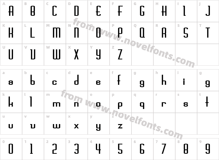 Devon Extended BoldCharacter Map