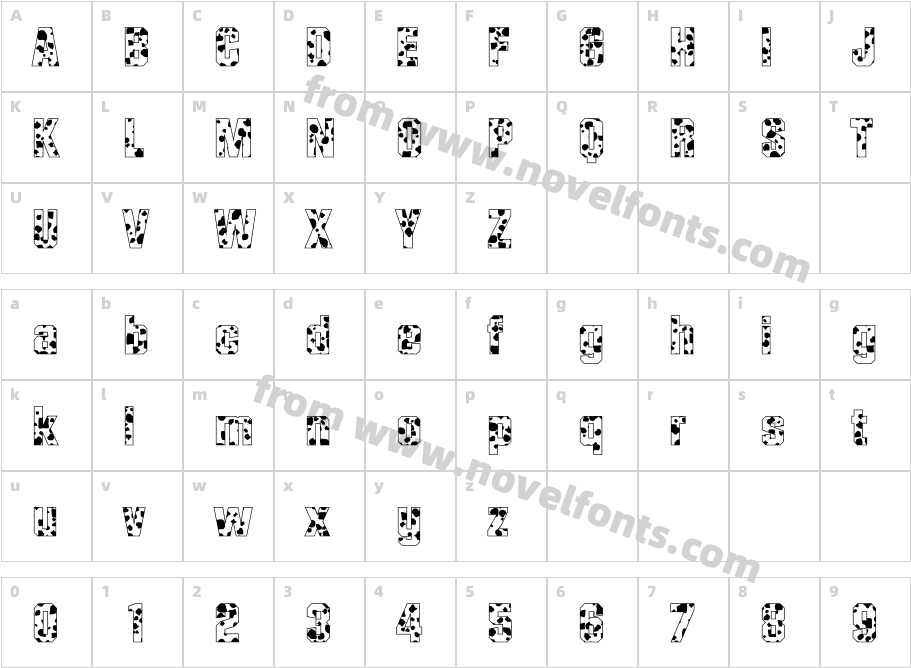 Diamond HeavySF BoldCharacter Map