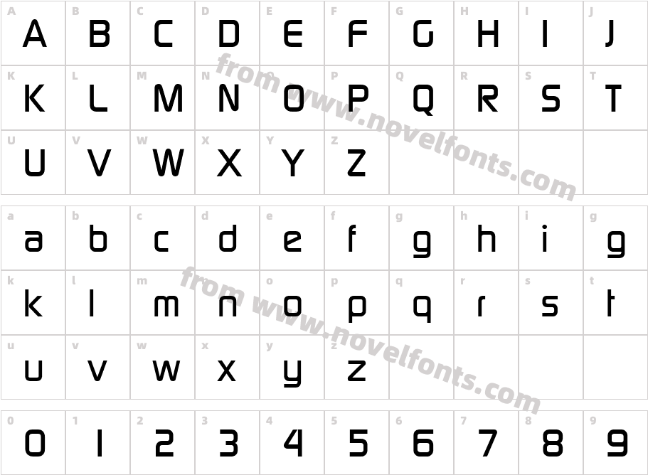 DicotMedium RegularCharacter Map