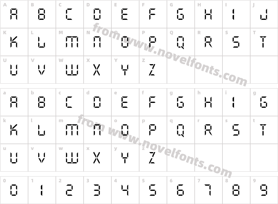 Digital Light SFCharacter Map