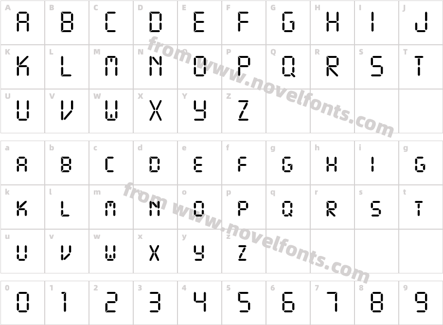 Digital RegularCharacter Map