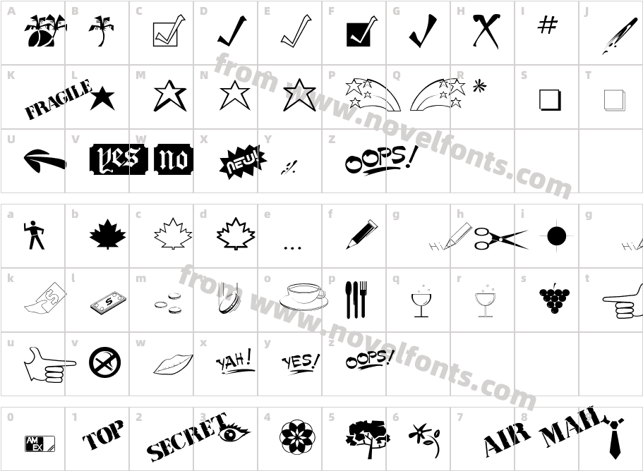 Dingbat3Character Map