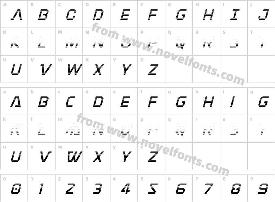 Discotechia GradientCharacter Map