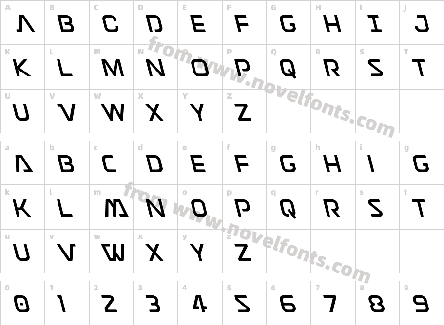 Discotechia LeftalicCharacter Map