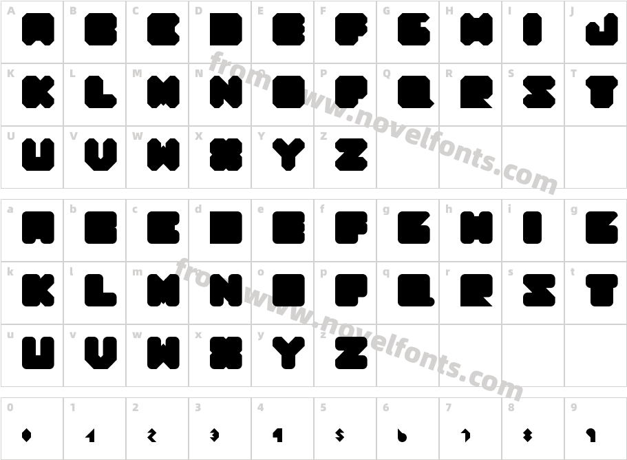 Divad Square RegularCharacter Map