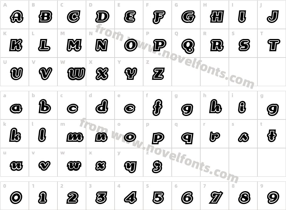 Dogma Extra OutlineCharacter Map