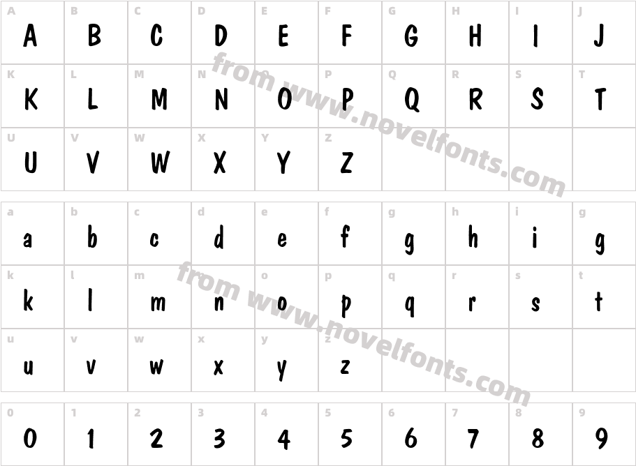 Dom Casual ThinCharacter Map