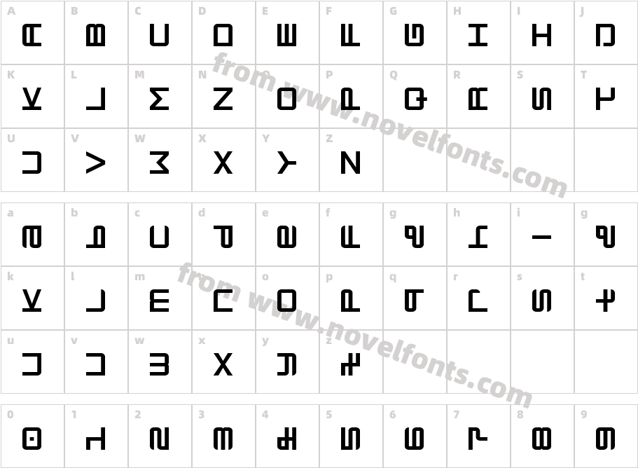 DomingoEF BoldCharacter Map