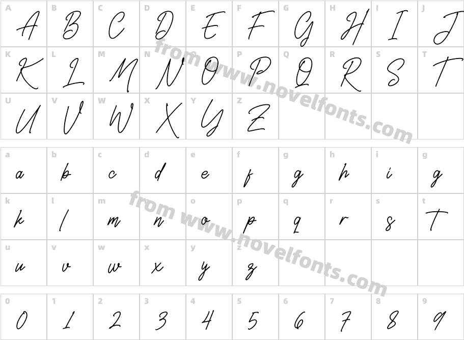 Belistaria SignatureCharacter Map