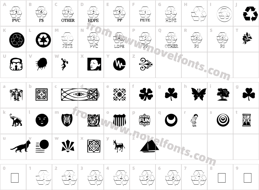 Doodle Dingbats Two S SiCharacter Map