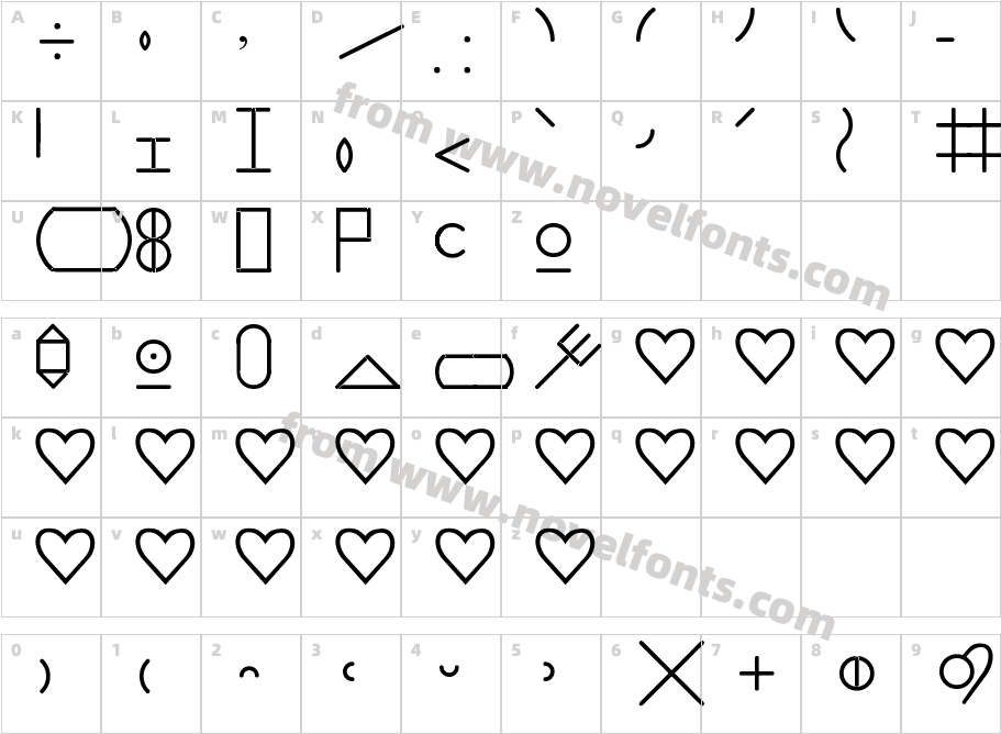 Drag Drop Bliss2Character Map