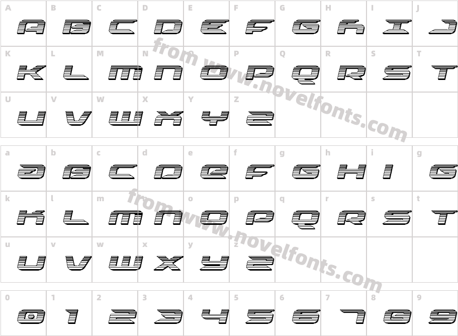 Drive Chrome ItalicCharacter Map