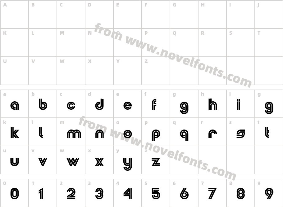 Dubbeldik MNCharacter Map