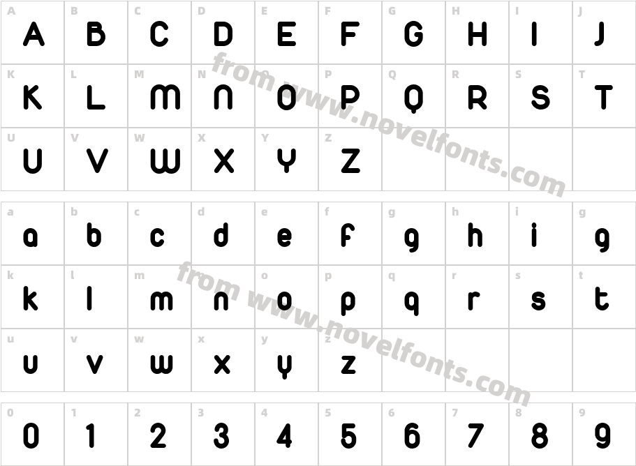 Duepuntozero Extra BoldCharacter Map