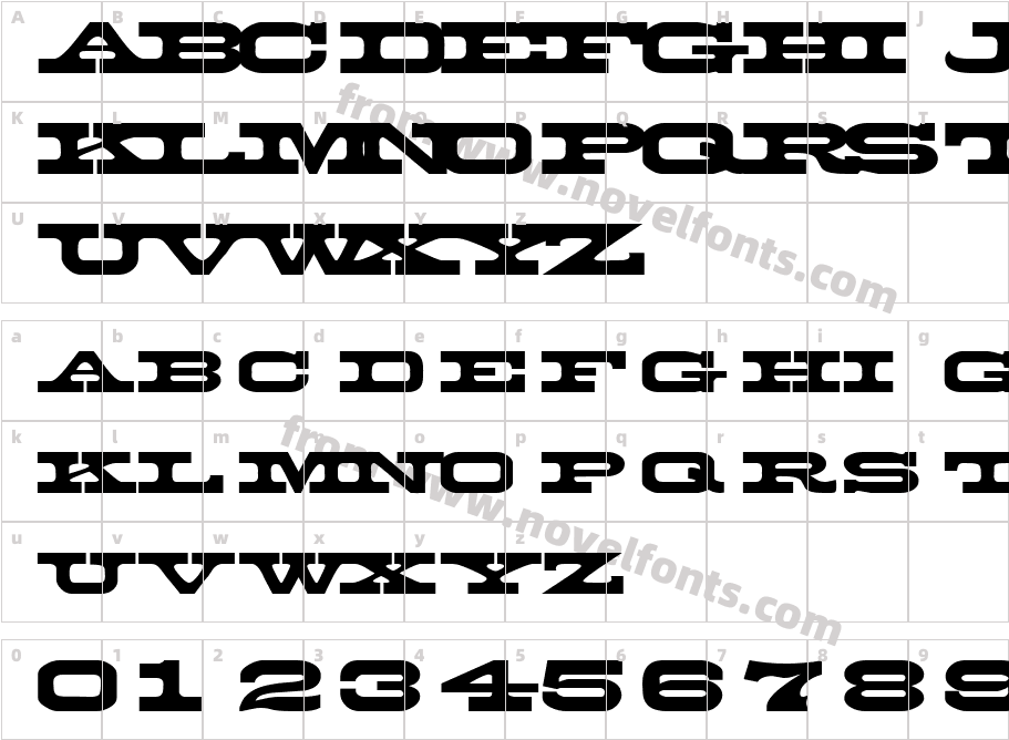 Duncan Extended RegularSWFTECharacter Map