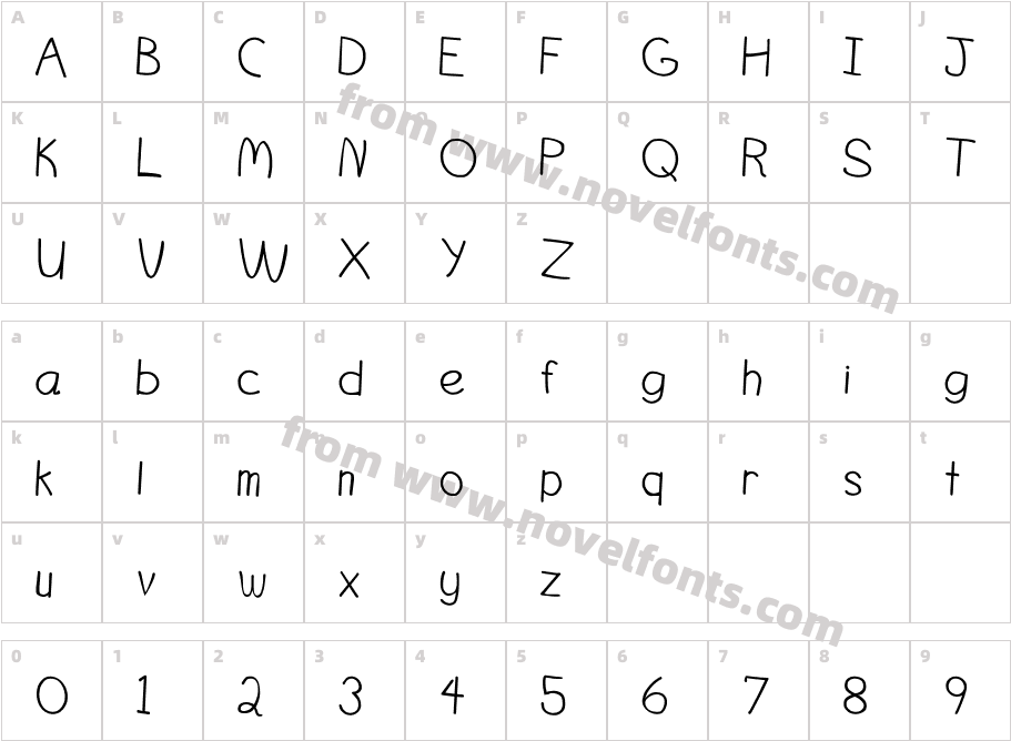 DuncanItalic ItalicCharacter Map