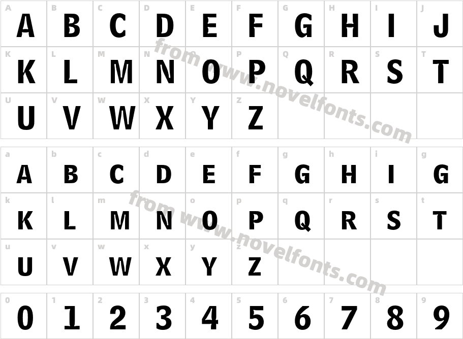 BellCentennialBT-BoldListingCharacter Map