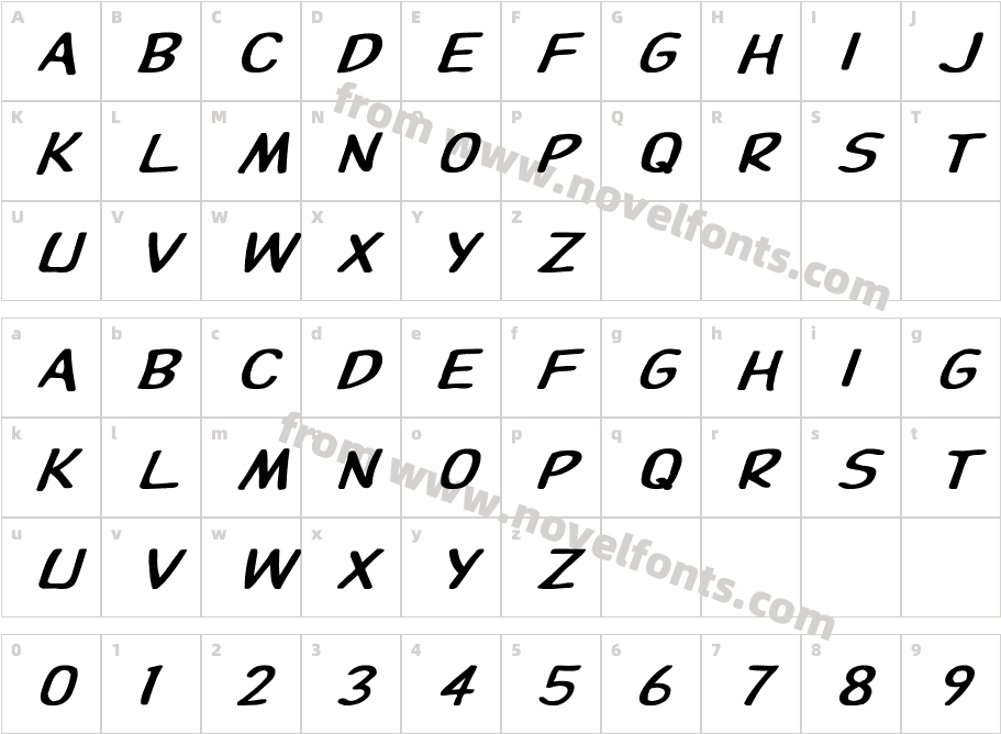 Dupuy Wd Bold ItalicCharacter Map