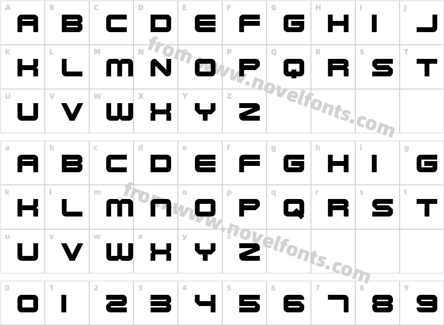 Durandal BlackCharacter Map