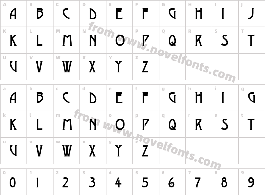 Dustine Solid RegularCharacter Map