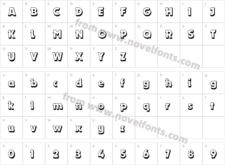 Dynamo Shadow LET Plain1.0Character Map