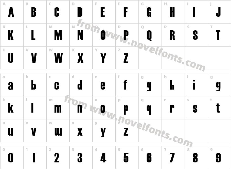 Bella Sans RegularCharacter Map