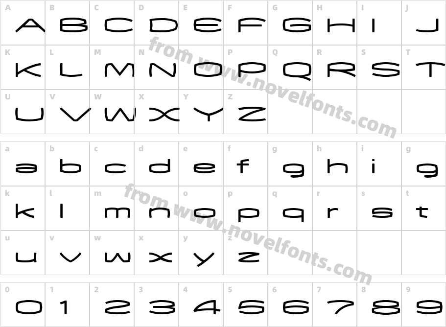 EXCEED MediumCharacter Map