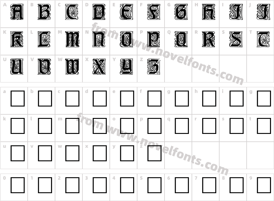 EZ WRITE REGULARCharacter Map