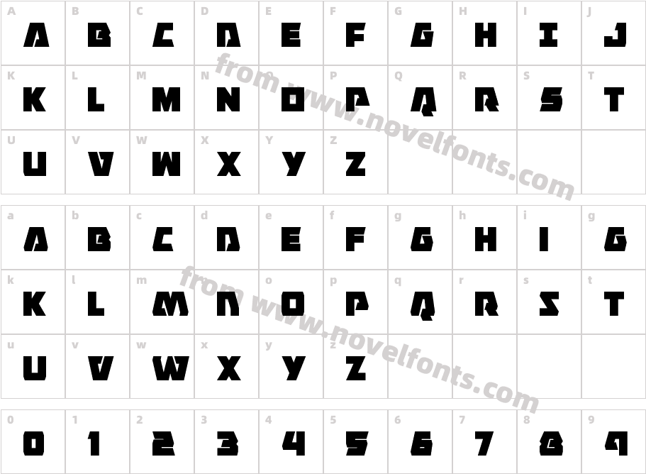 Eagle Strike CondensedCharacter Map