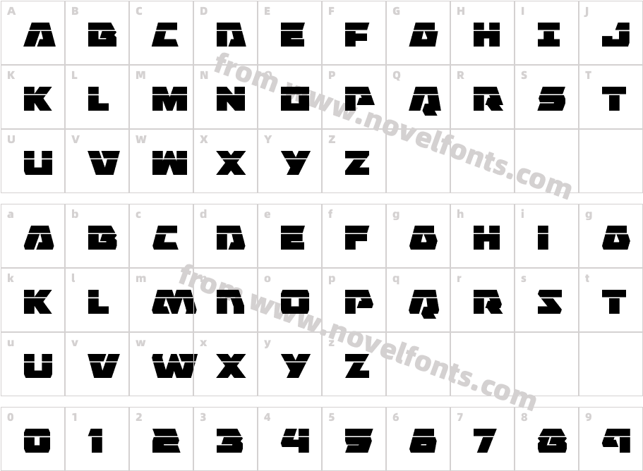 Eagle Strike LaserCharacter Map