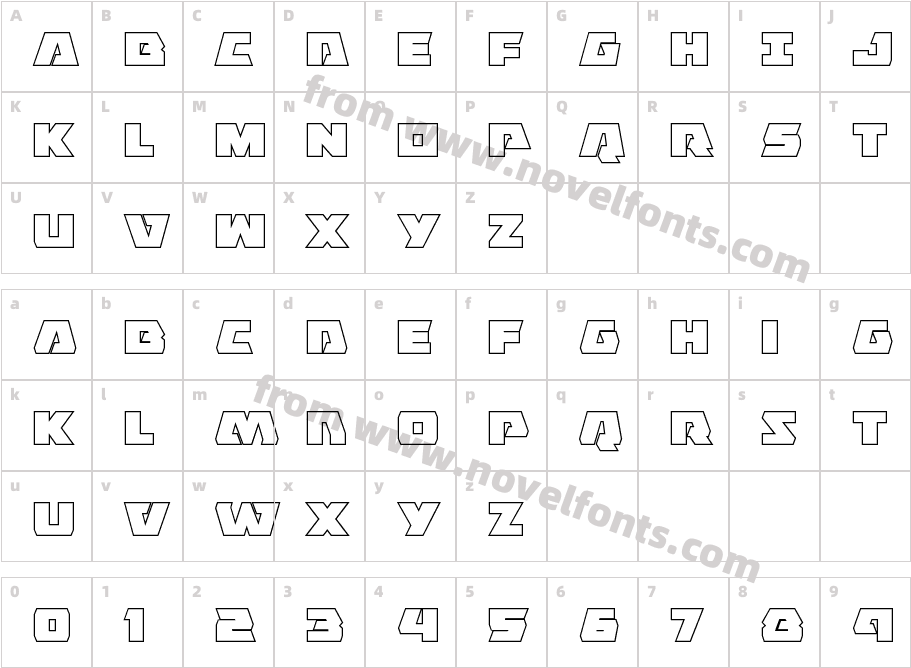 Eagle Strike OutlineCharacter Map