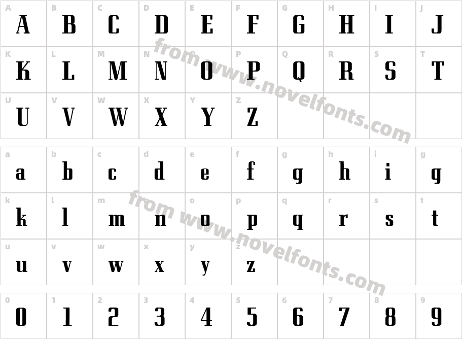 Eden Bold RegularCharacter Map