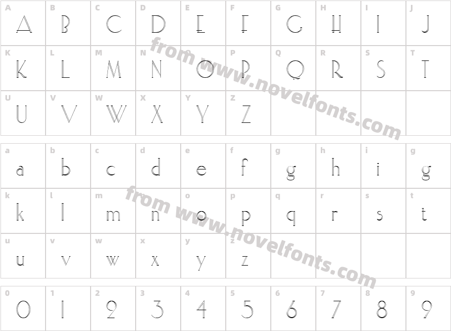 Elegant Open FaceCharacter Map