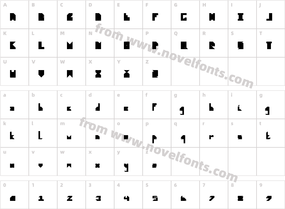 Elephont RegularCharacter Map