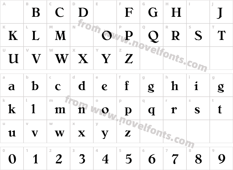 BelliniMediumCharacter Map