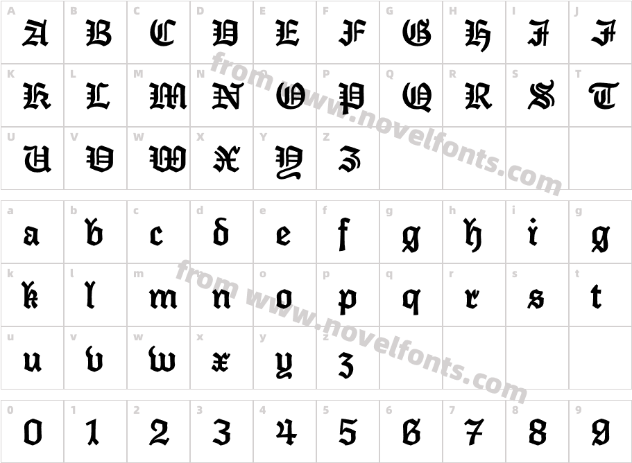 Elfreth Test RegularCharacter Map