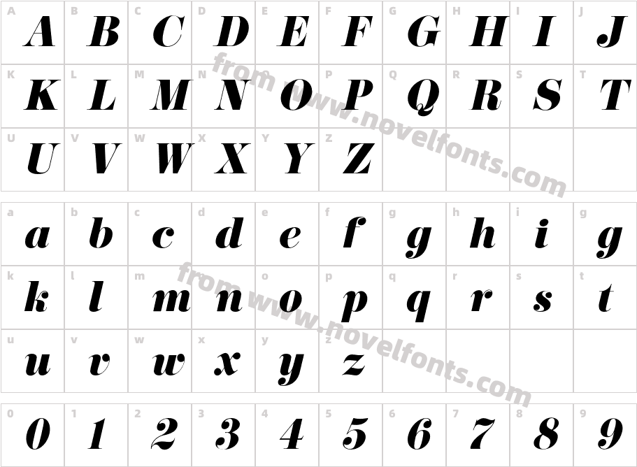 EloquentJF Pro ItalicCharacter Map