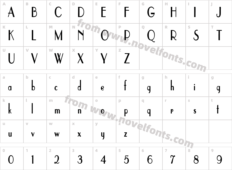 Elysee Condensed BoldCharacter Map