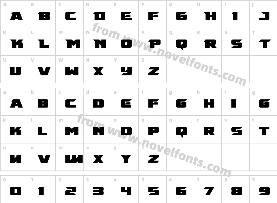 Emissary CondensedCharacter Map