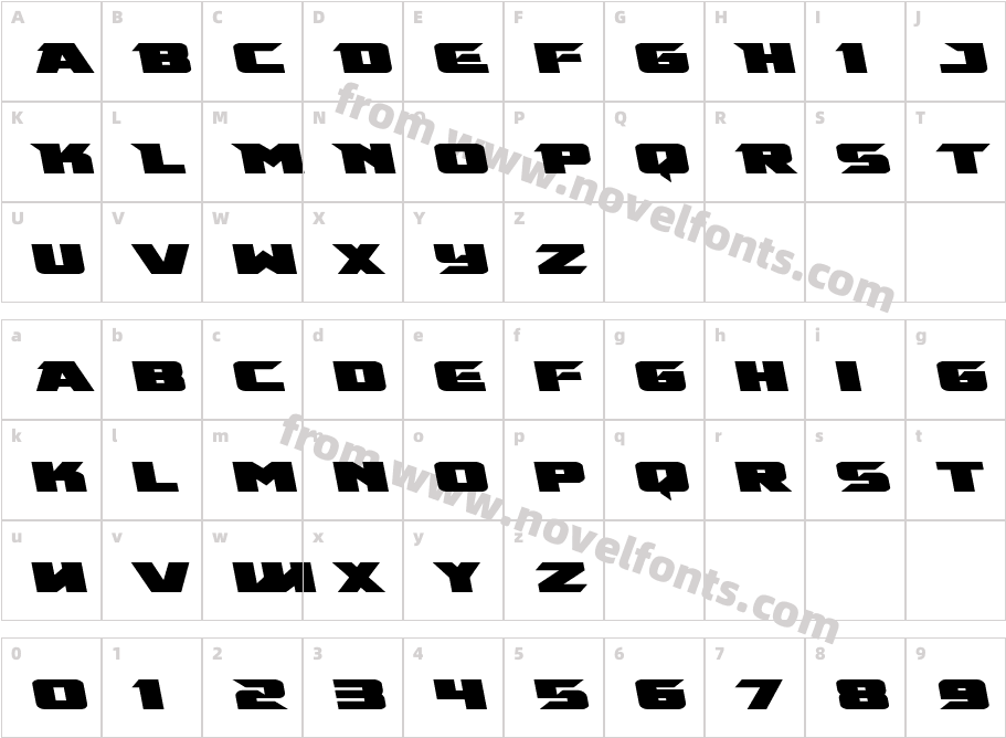 Emissary LeftalicCharacter Map