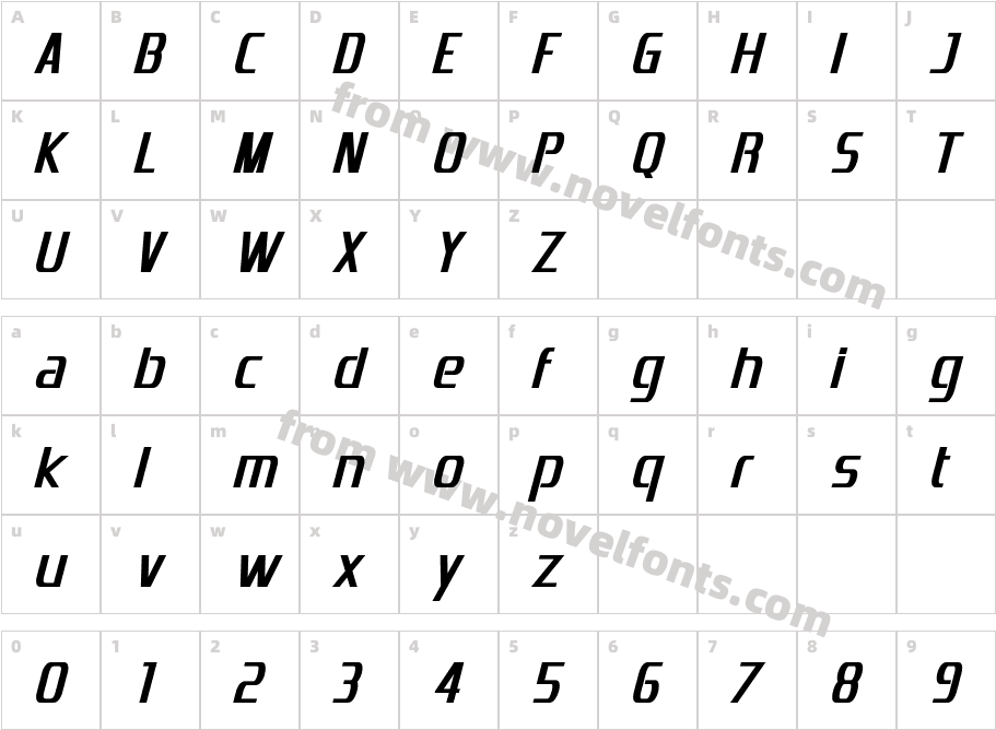 Emotion Engine Bold ItalicCharacter Map