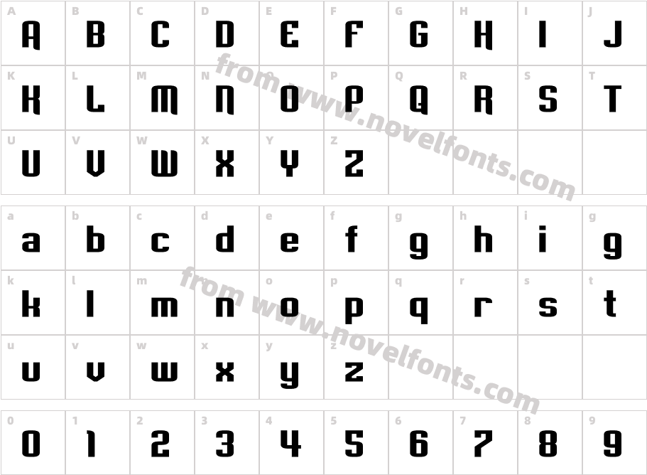 Empanada Expanded BoldCharacter Map