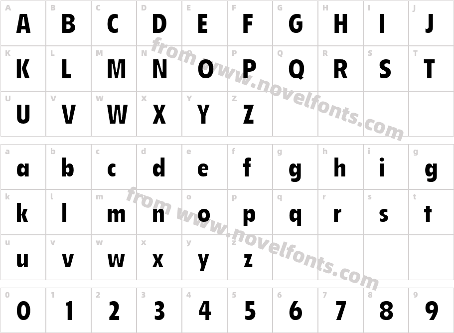 Emphasis CondSSK BoldCharacter Map