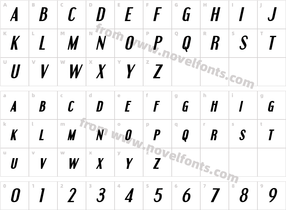 Engebrechtre Bold ItalicCharacter Map