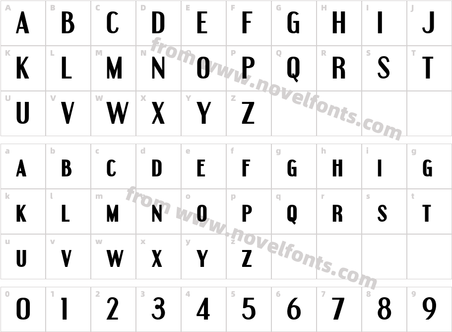 Engebrechtre BoldCharacter Map