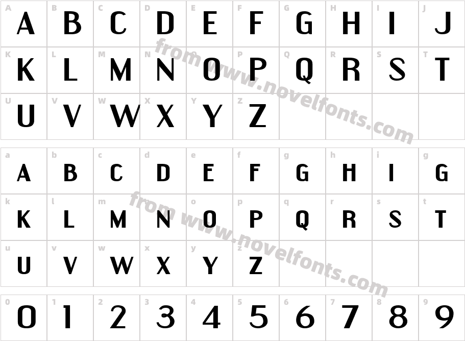 Engebrechtre Expanded BoldCharacter Map